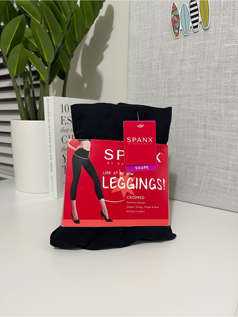 nwt SPANX 1x look at me now crop leggings cropped black slimming